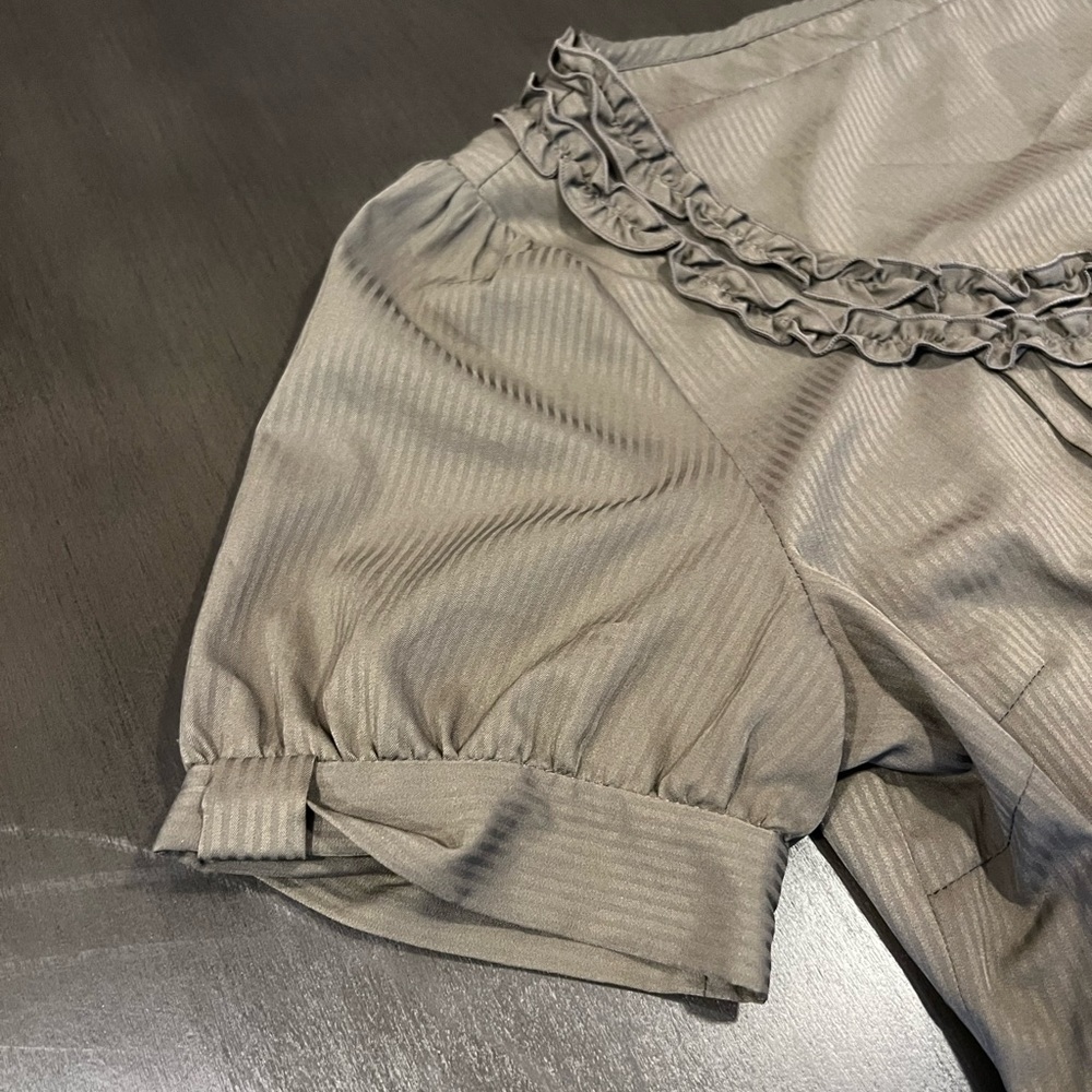 Brown Button Down Blouse - image 3